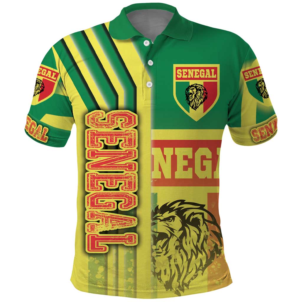 Senegal Football Polo Shirt Lions of Teranga Soccer - Road To Champion