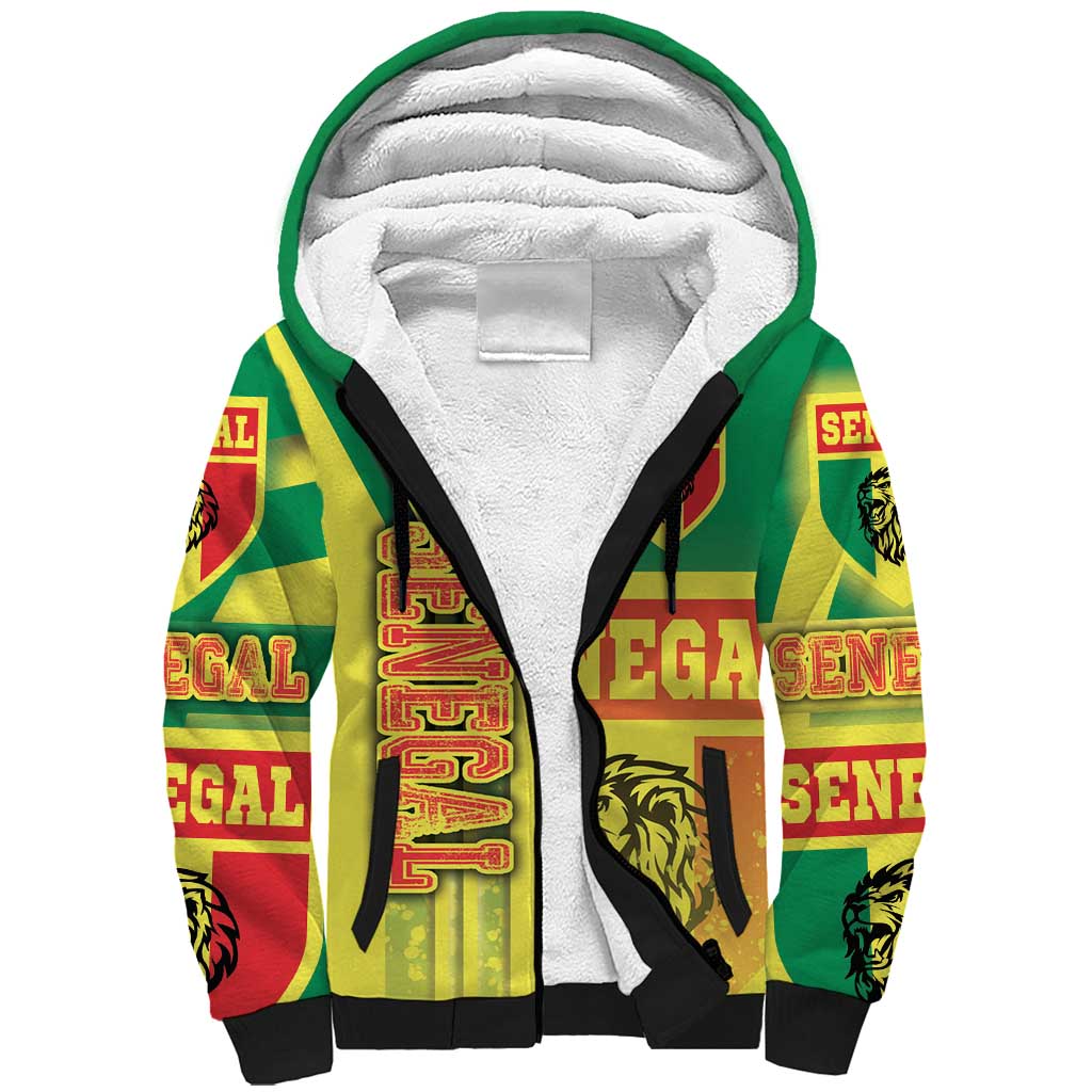 Senegal Football Sherpa Hoodie Lions of Teranga Soccer - Road To Champion - Wonder Print Shop