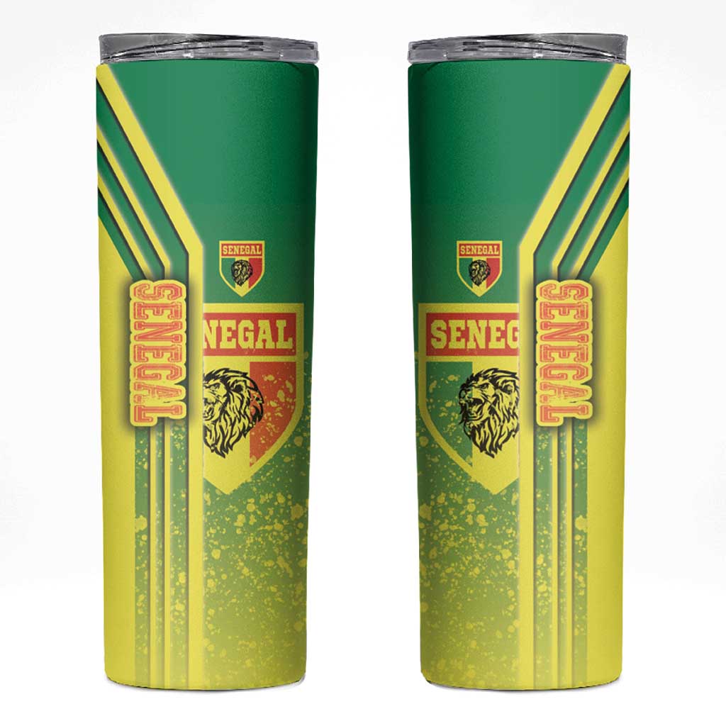 Senegal Football Skinny Tumbler Lions of Teranga Soccer - Road To Champion