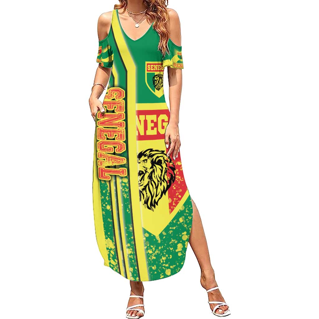 Senegal Football Summer Maxi Dress Lions of Teranga Soccer - Road To Champion - Wonder Print Shop