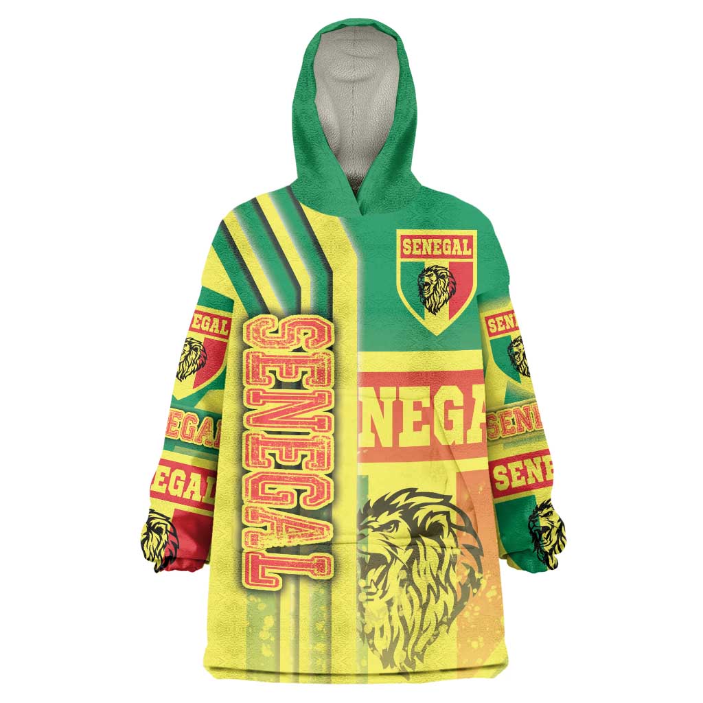 Senegal Football Wearable Blanket Hoodie Lions of Teranga Soccer - Road To Champion