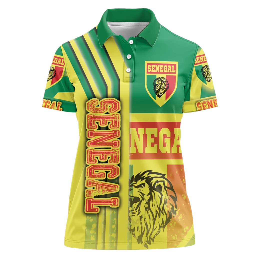 Senegal Football Women Polo Shirt Lions of Teranga Soccer - Road To Champion - Wonder Print Shop