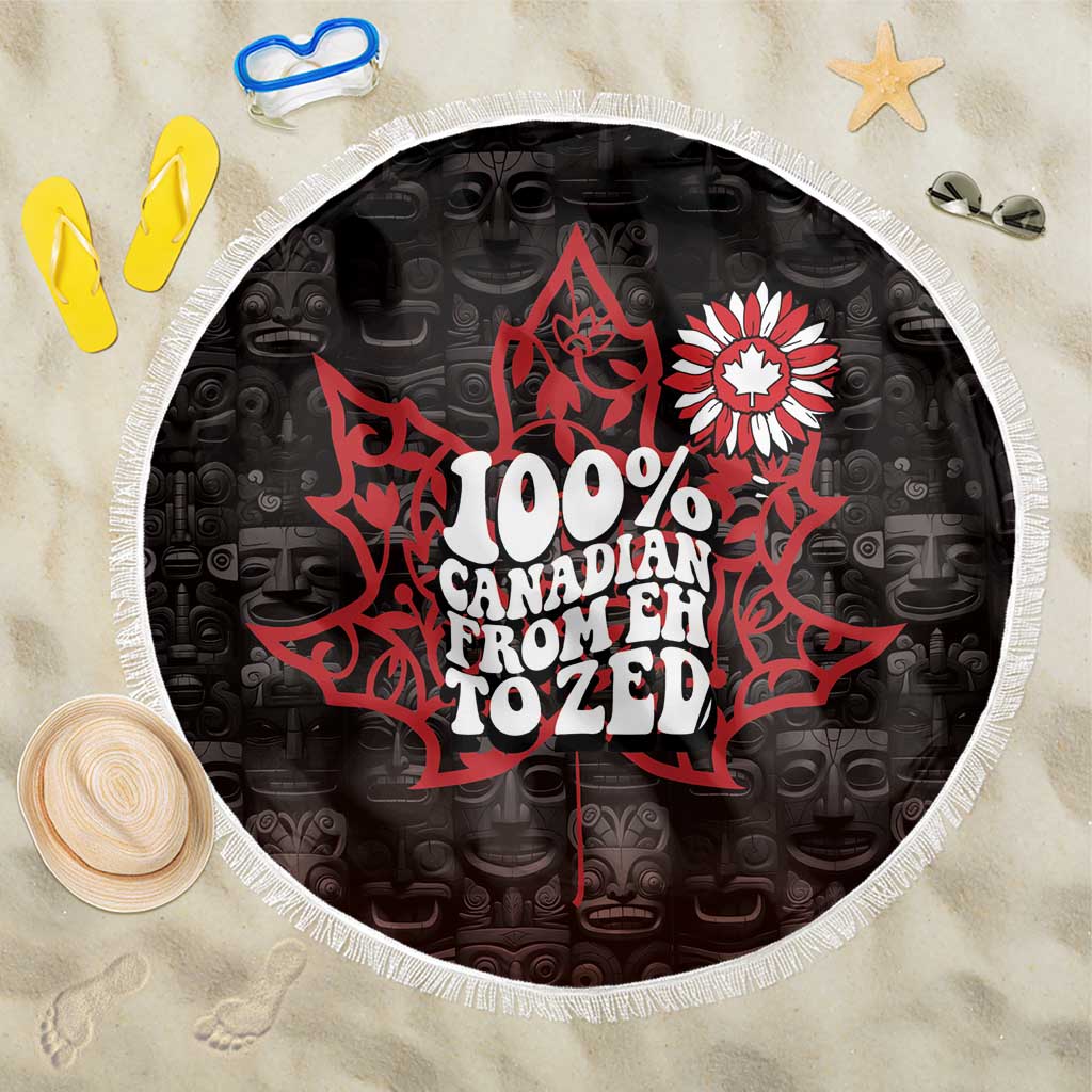 100% Canadian From Eh To Zed Beach Blanket True North Strong and Free