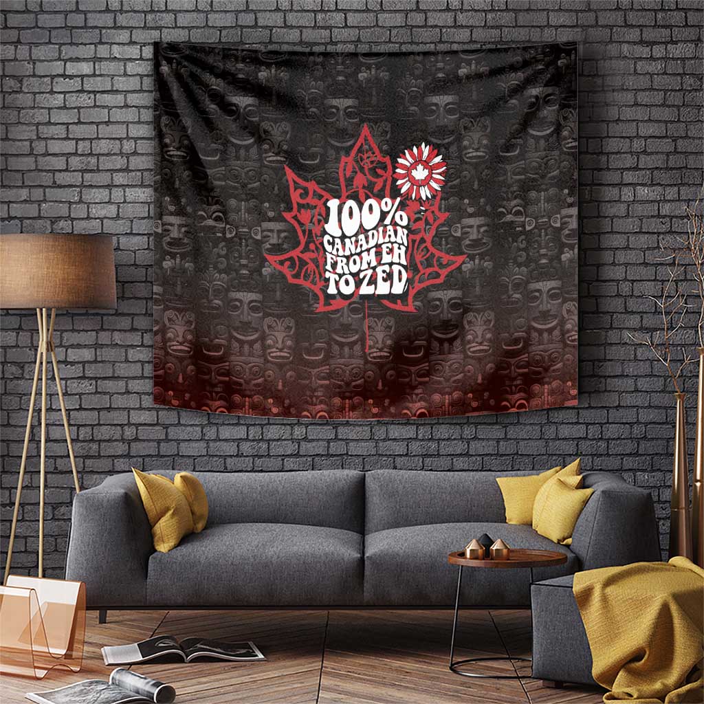 100% Canadian From Eh To Zed Tapestry True North Strong and Free