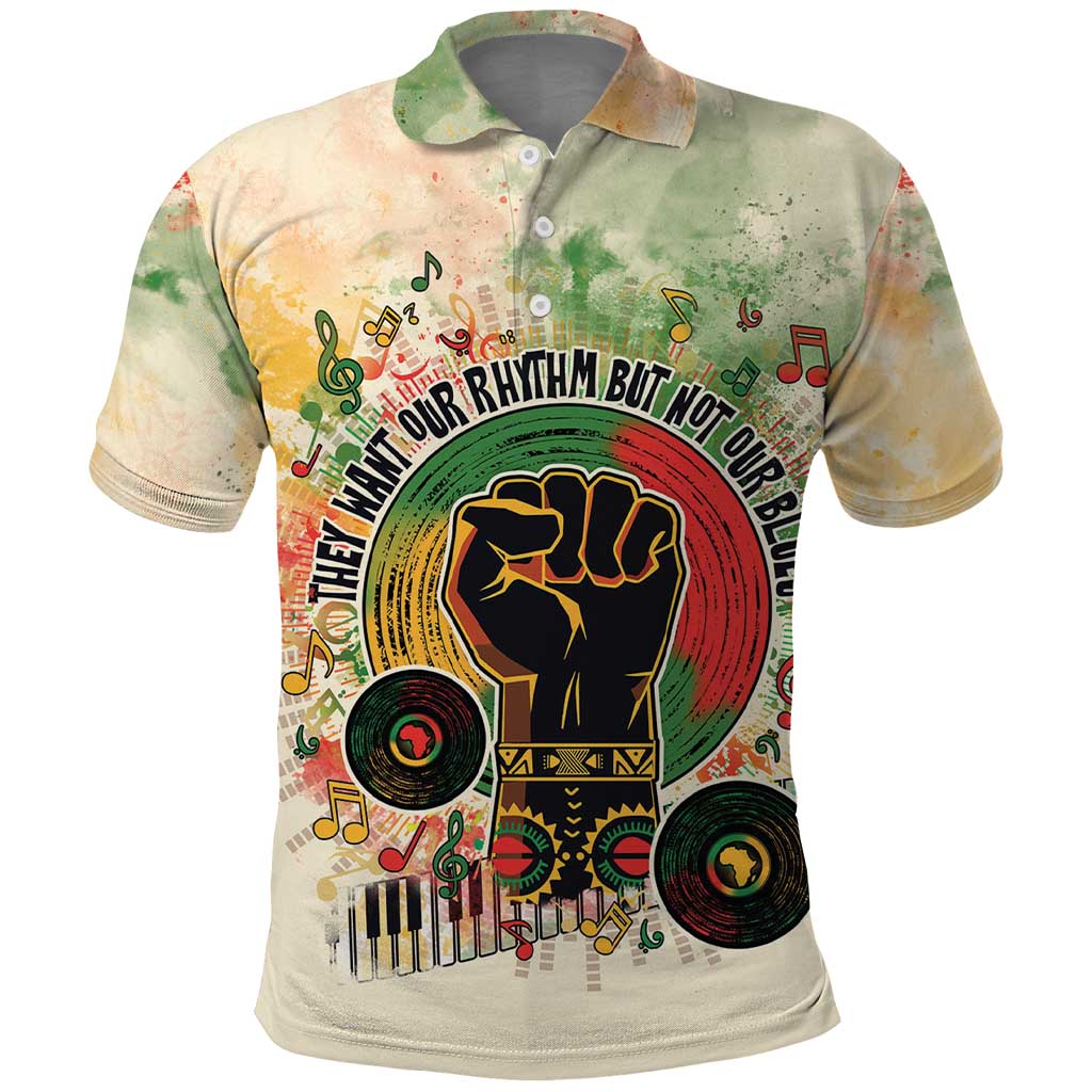 They Want Our Rhythm Not Our Blues Polo Shirt African Music Pride