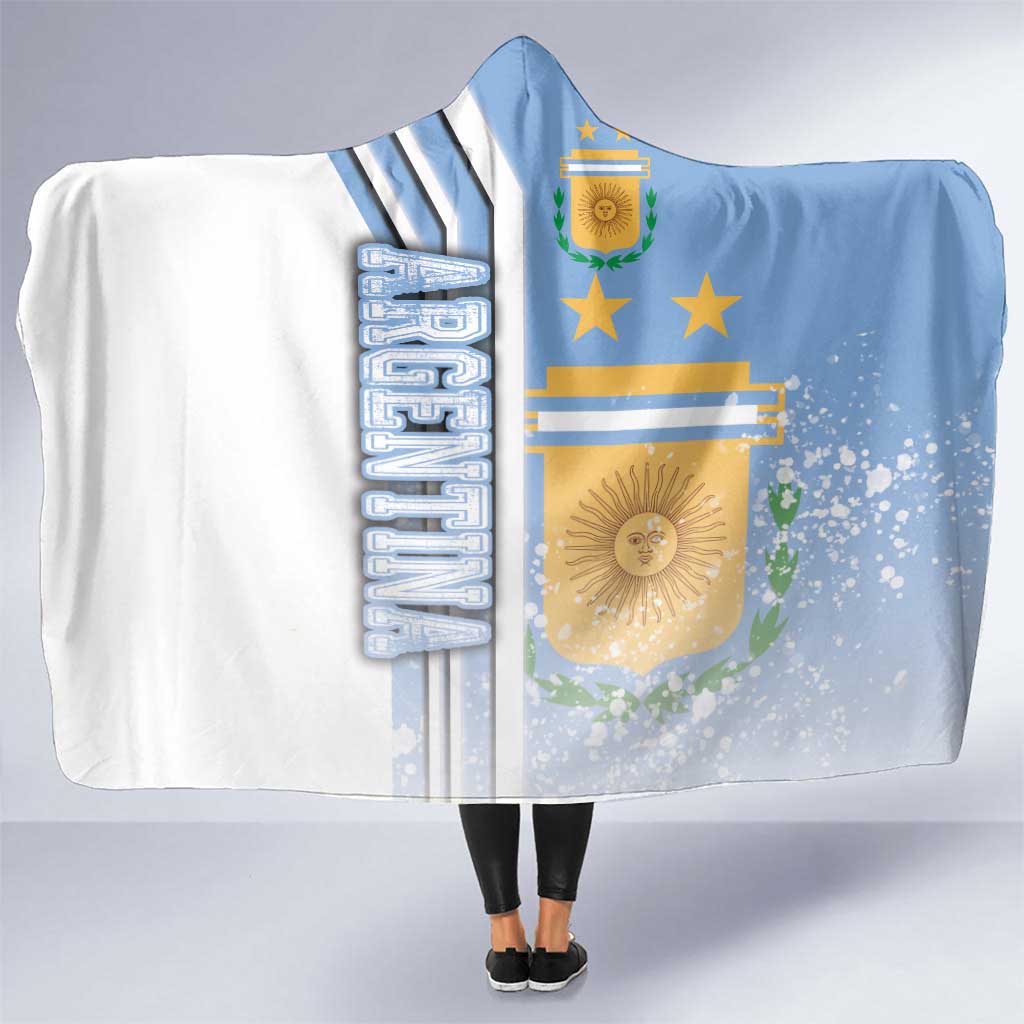 Argentina Football Hooded Blanket La Albiceleste Soccer - Road To Champion