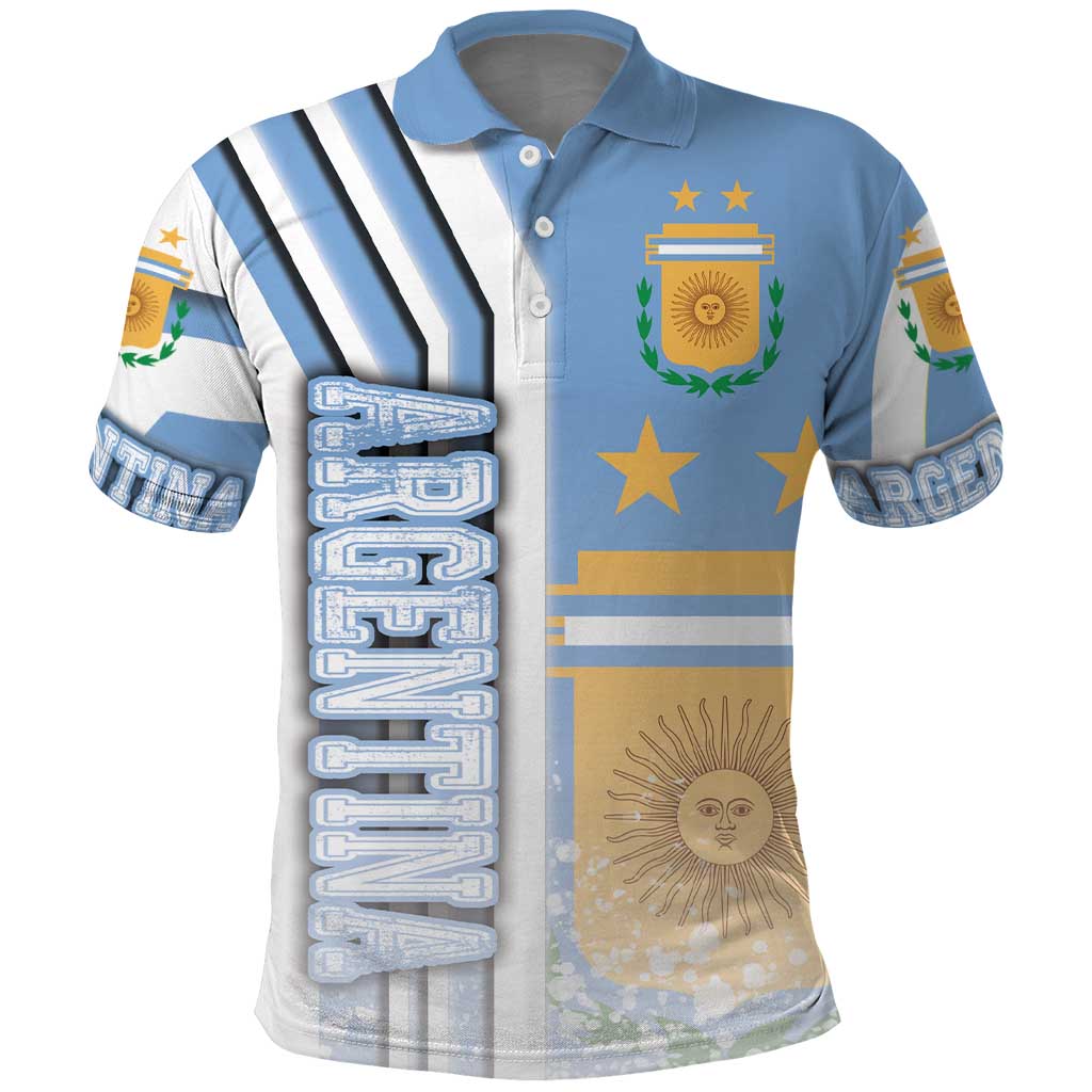 Argentina Football Polo Shirt La Albiceleste Soccer - Road To Champion