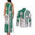 Mexico Football Couples Matching Tank Maxi Dress and Long Sleeve Button Shirt El Tri Soccer - Road To Champion