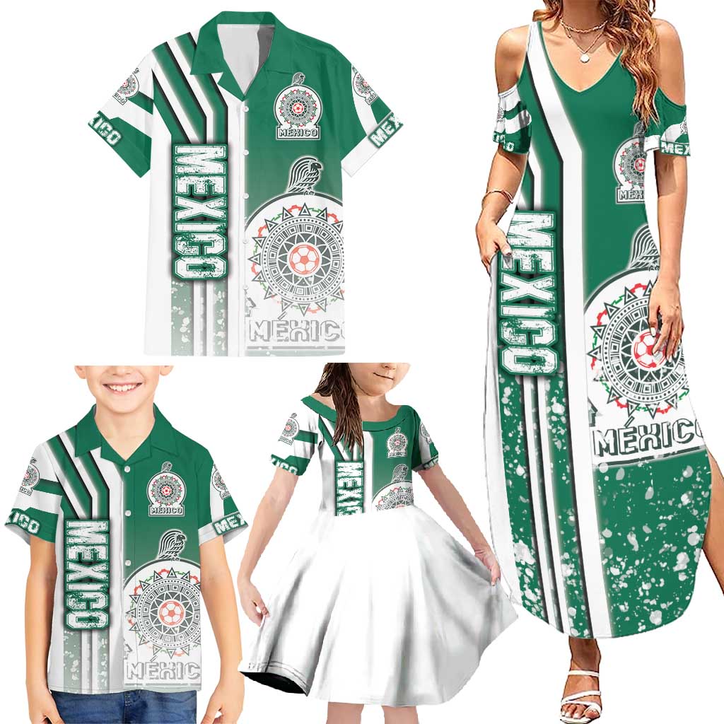 Mexico Football Family Matching Summer Maxi Dress and Hawaiian Shirt El Tri Soccer - Road To Champion