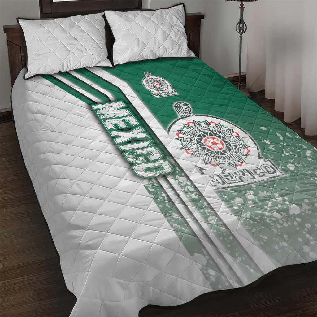 Mexico Football Quilt Bed Set El Tri Soccer - Road To Champion