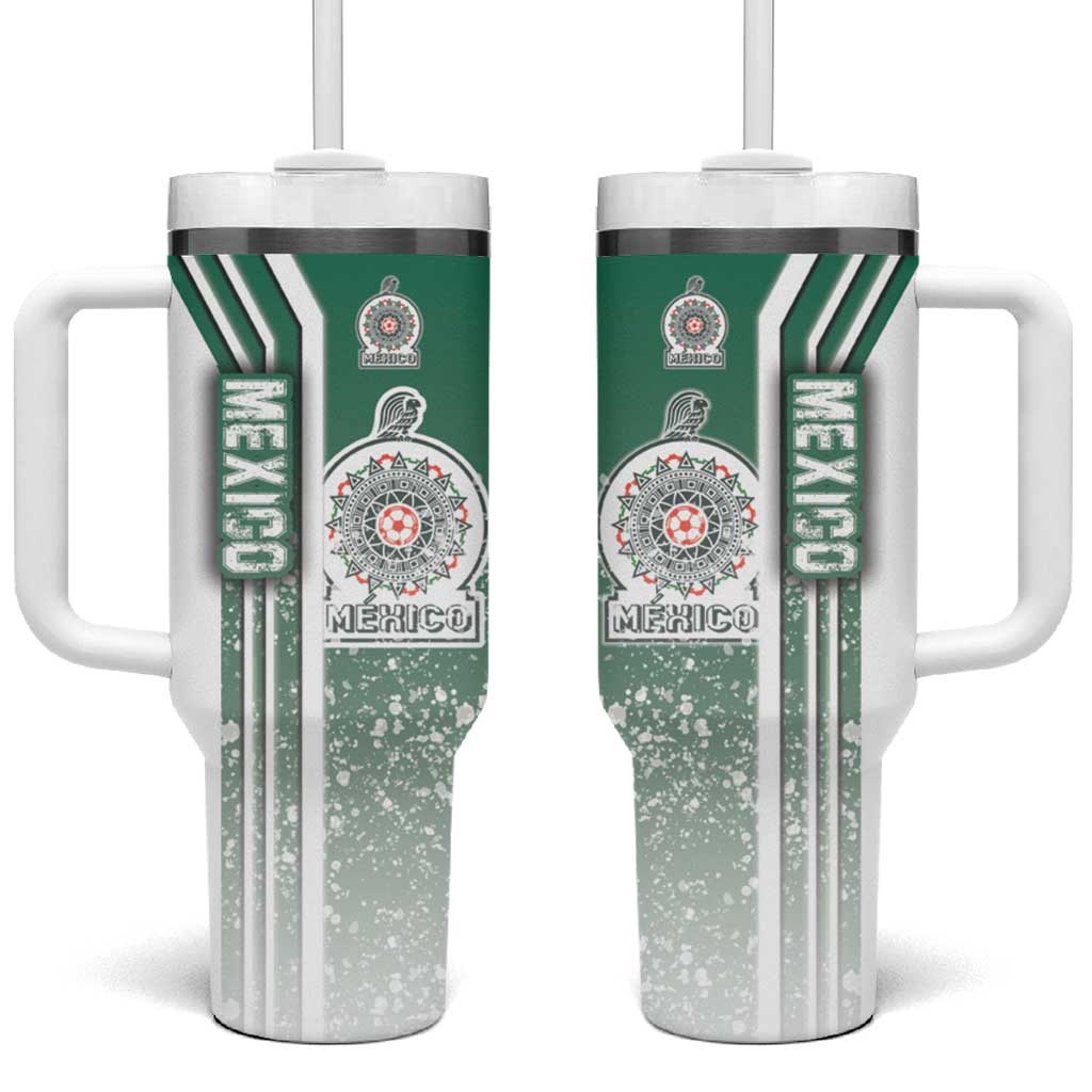 Mexico Football Tumbler With Handle El Tri Soccer - Road To Champion