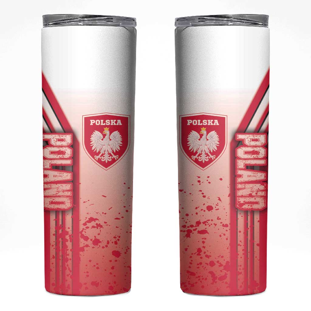 Poland Football Skinny Tumbler Polska Eagles Soccer - Road To Champion