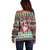 Africa Christmas Black Santa Fist Off Shoulder Sweater All Power to the People - Wonder Print Shop