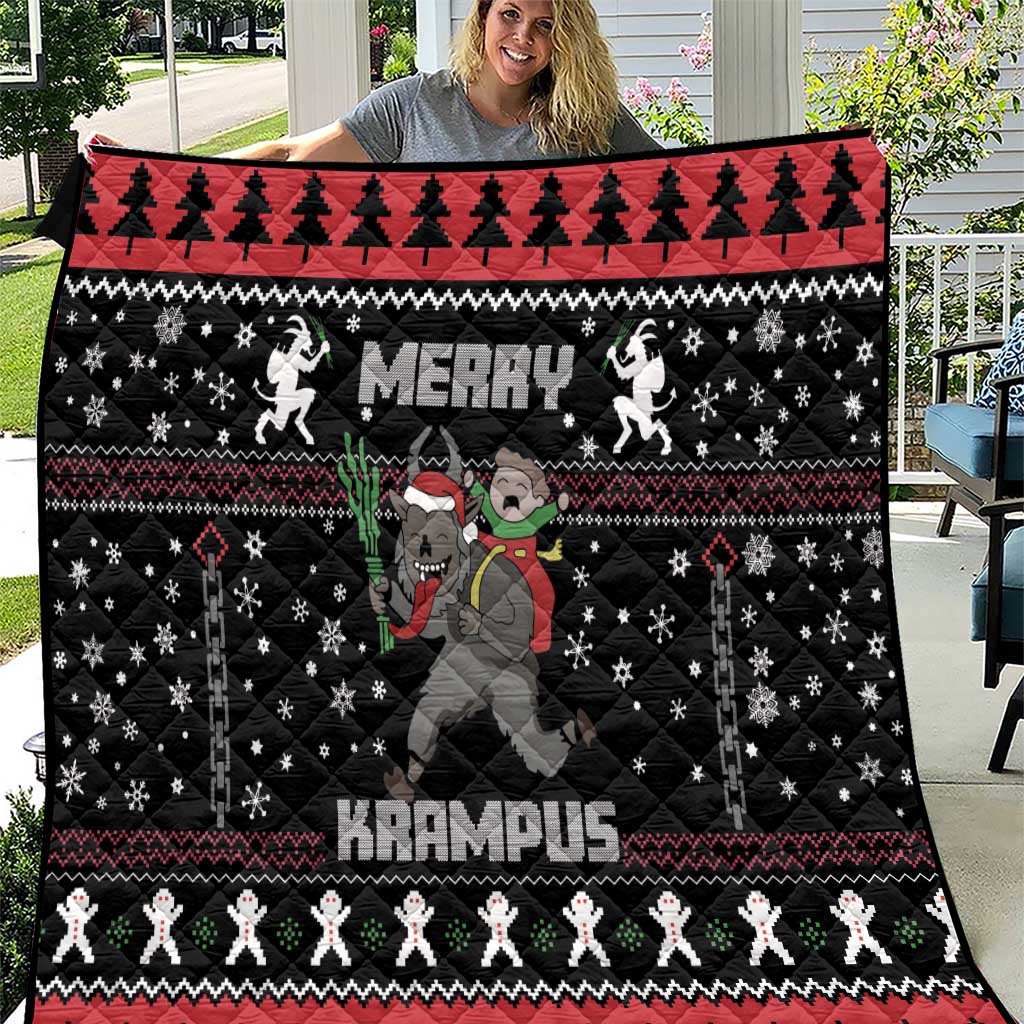 Merry Krampus Quilt Christmas Gifts - Wonder Print Shop