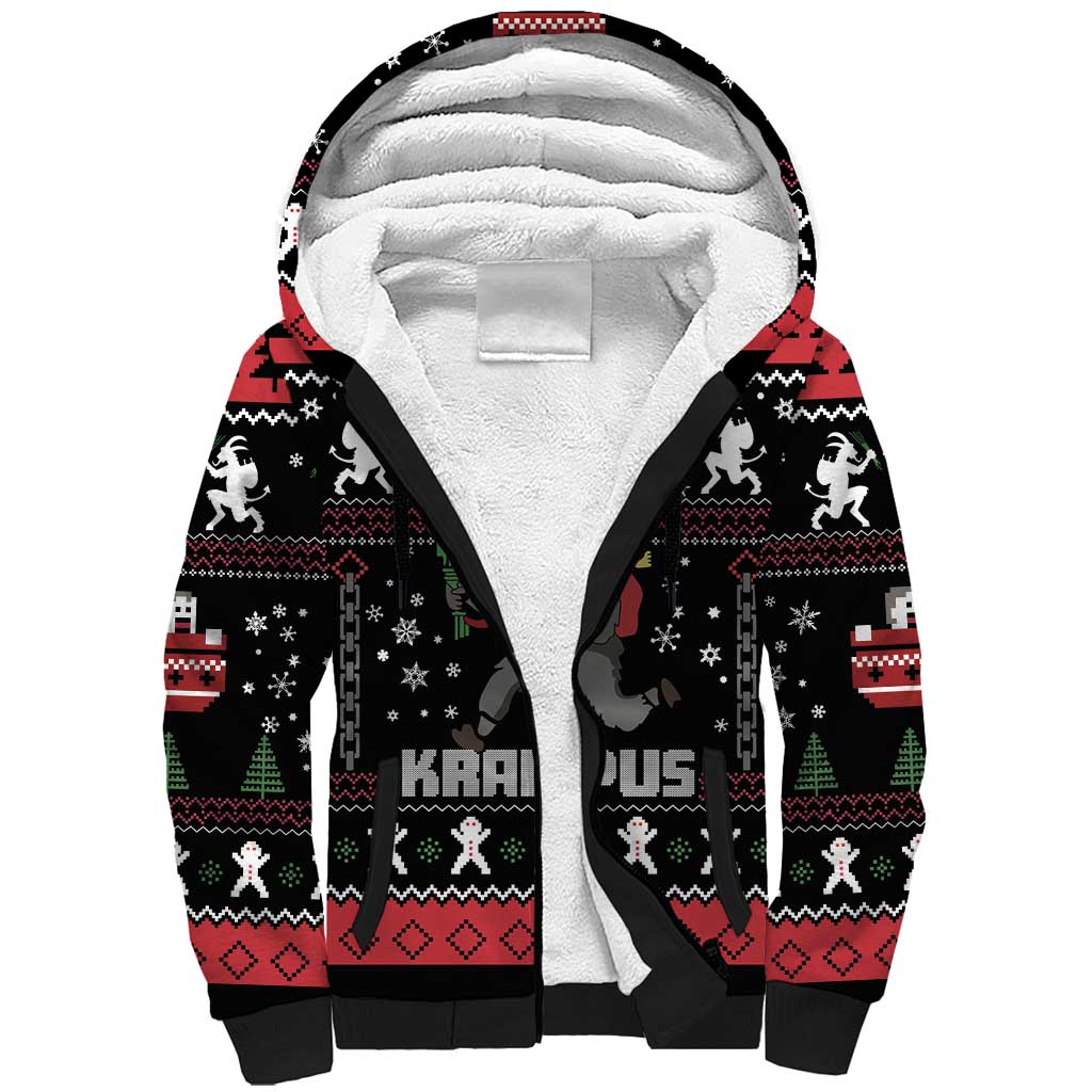 Merry Krampus Sherpa Hoodie Christmas Gifts