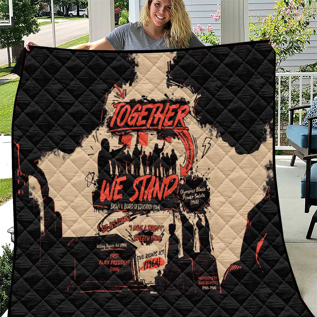 Together We Stand Quilt African American - Wonder Print Shop