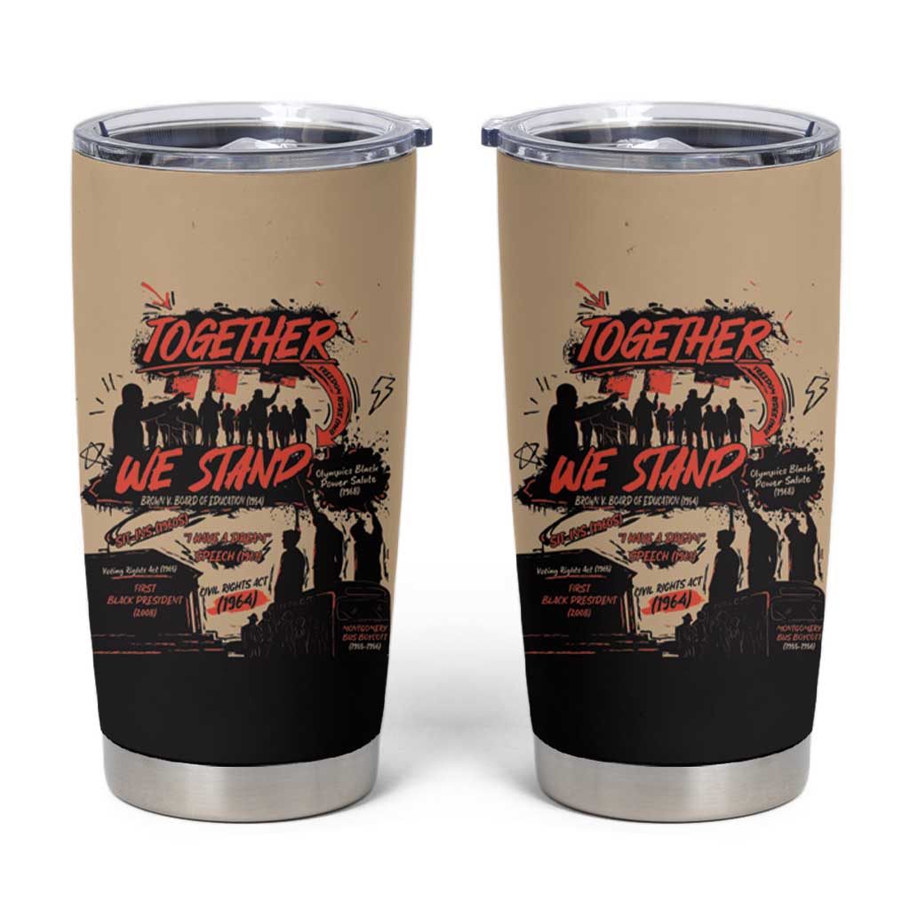 Together We Stand Tumbler Cup African American