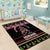 Flamingo Make Me Happy Christmas Tree Area Rug Human Make My Head Hurt - Wonder Print Shop