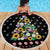 Hippie Xmas Beach Blanket Hippie Flower Christmas Tree - Wonder Print Shop