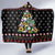 Hippie Xmas Hooded Blanket Hippie Flower Christmas Tree