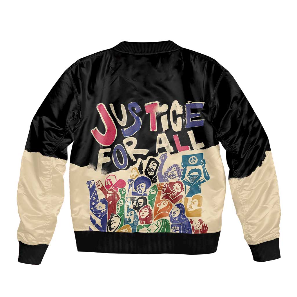 African Stand Firm Justice Now Bomber Jacket