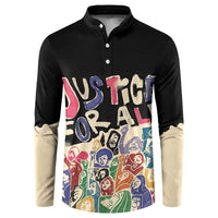 African Stand Firm Justice Now Button Sweatshirt