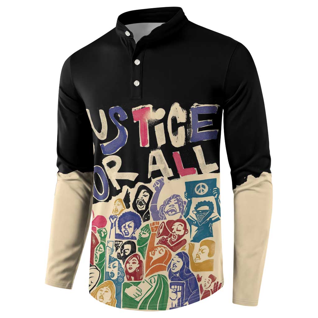 African Stand Firm Justice Now Button Sweatshirt