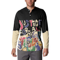African Stand Firm Justice Now Button Sweatshirt