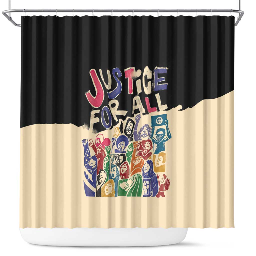 African Stand Firm Justice Now Shower Curtain