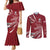 Latvia Couples Matching Mermaid Dress and Long Sleeve Button Shirt Latvian Lion Traditional Pattern