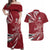 Latvia Couples Matching Off Shoulder Maxi Dress and Hawaiian Shirt Latvian Lion Traditional Pattern