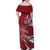 Latvia Family Matching Off Shoulder Maxi Dress and Hawaiian Shirt Latvian Lion Traditional Pattern