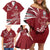 Latvia Family Matching Off Shoulder Short Dress and Hawaiian Shirt Latvian Lion Traditional Pattern