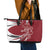 Latvia Leather Tote Bag Latvian Lion Traditional Pattern