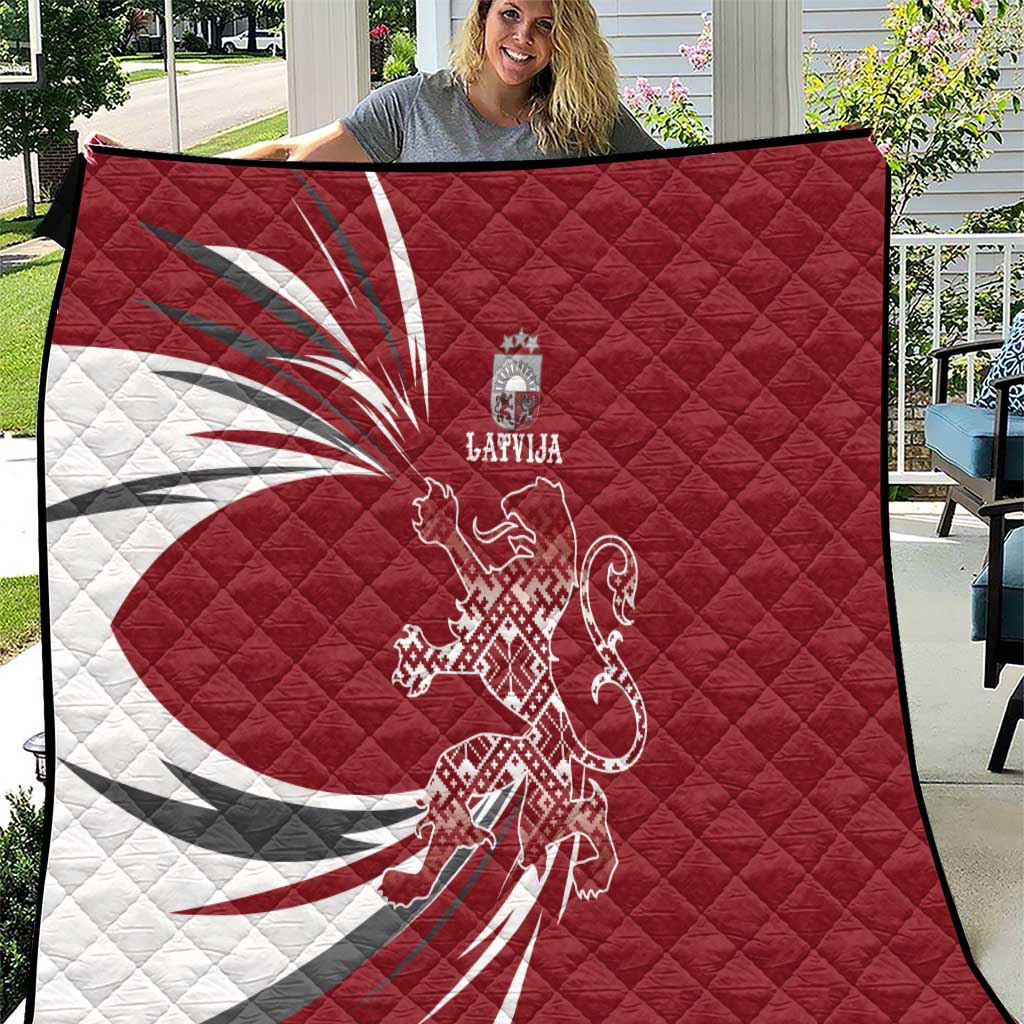 Latvia Quilt Latvian Lion Traditional Pattern