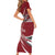 Latvia Short Sleeve Bodycon Dress Latvian Lion Traditional Pattern