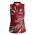 Latvia Women Sleeveless Polo Shirt Latvian Lion Traditional Pattern