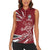 Latvia Women Sleeveless Polo Shirt Latvian Lion Traditional Pattern