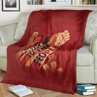 Justice To The People Blanket African Raised Fist