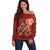 Justice To The People Off Shoulder Sweater African Raised Fist