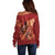 Justice To The People Off Shoulder Sweater African Raised Fist