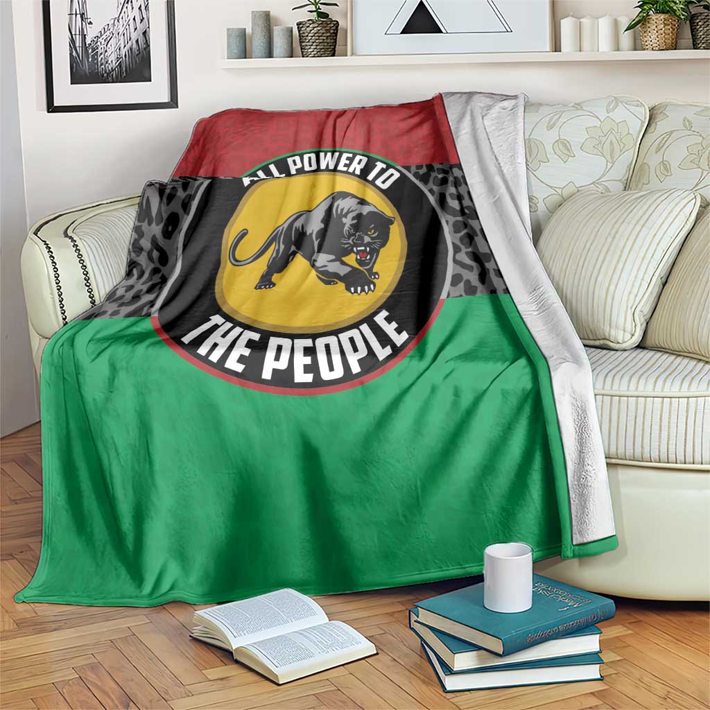 Pan African Panther Blanket All Power To The People