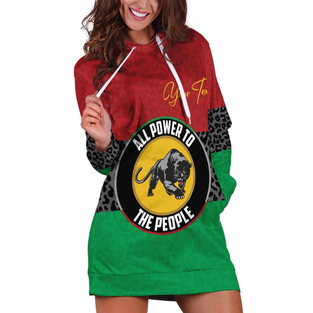 Personalized Pan African Panther Hoodie Dress All Power To The People