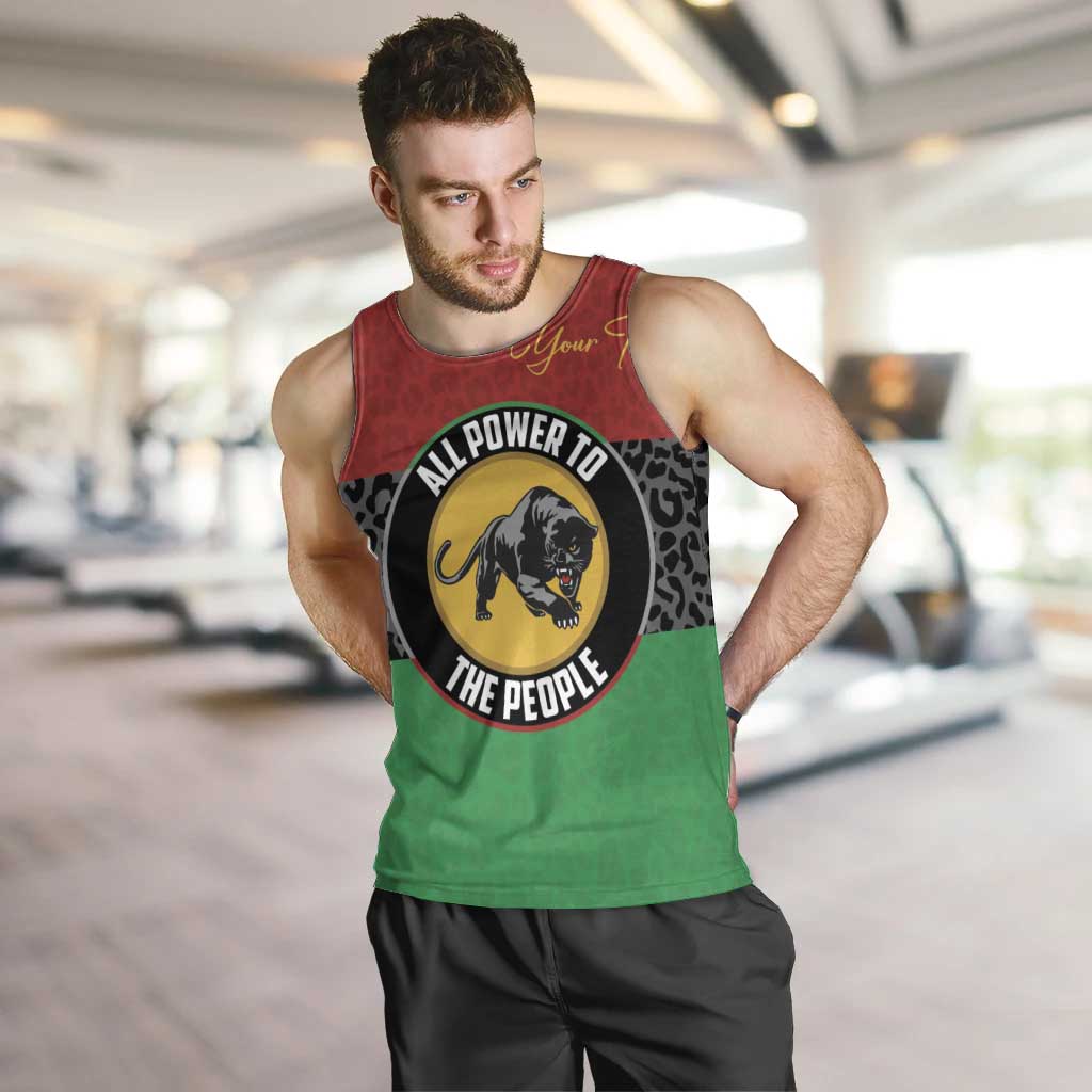 Personalized Pan African Panther Men Tank Top All Power To The People