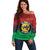 Personalized Pan African Panther Off Shoulder Sweater All Power To The People