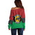 Personalized Pan African Panther Off Shoulder Sweater All Power To The People