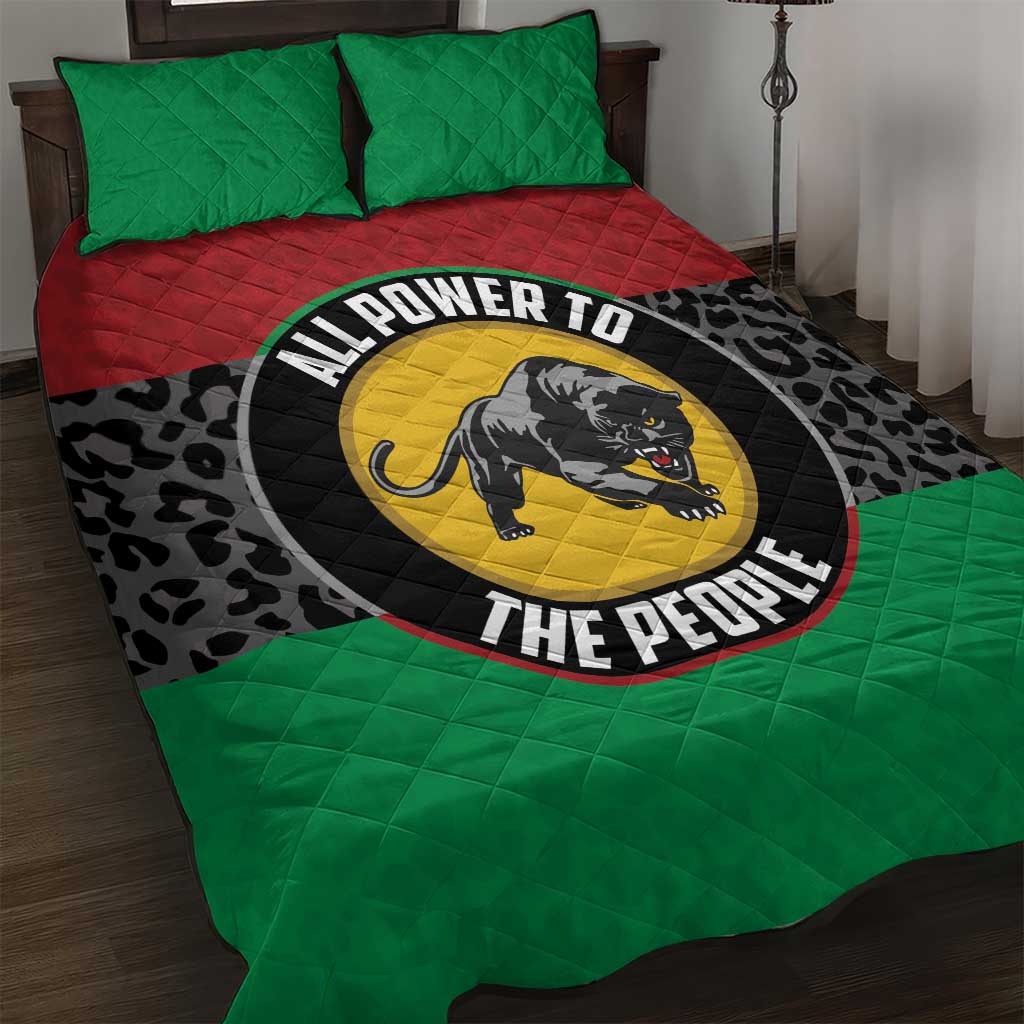 Pan African Panther Quilt Bed Set All Power To The People