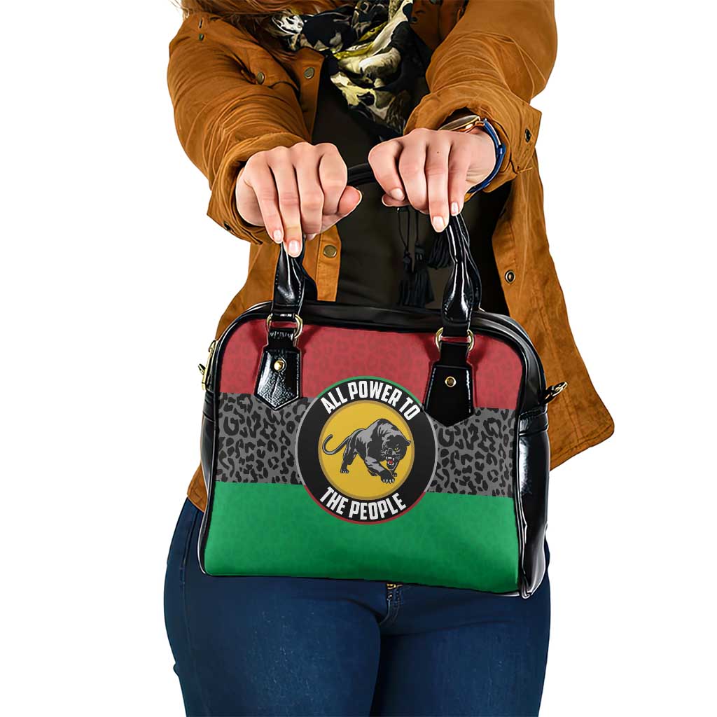 Pan African Panther Shoulder Handbag All Power To The People