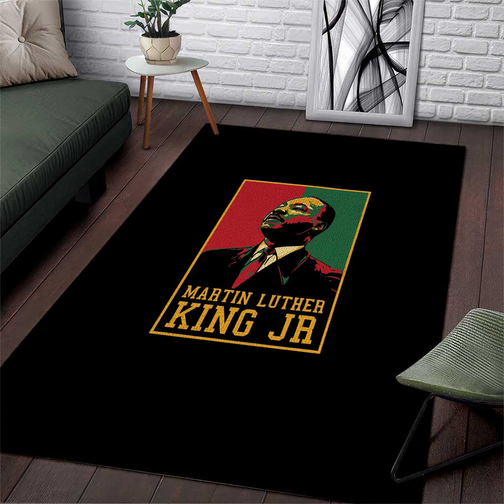 Martin Luther King Jr Area Rug Retro Style