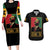 Martin Luther King Jr Couples Matching Long Sleeve Bodycon Dress and Hawaiian Shirt Retro Style